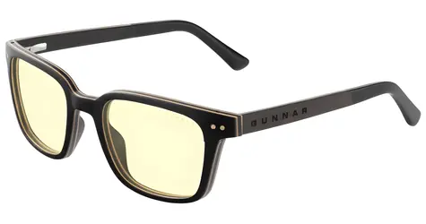 GUNNAR Muir Ebony / Herní brýle / jantárová skla / BLF 65 / GUNNAR focus