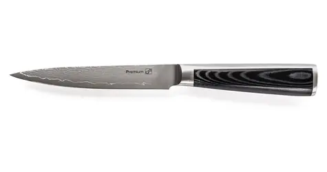 G21 Damascus Premium 13 cm / Kuchyňský nůž / Damašková ocel / Délka čepele 13 cm