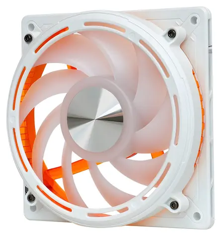 darkFlash DE8 bílá / Ventilátor / 120 mm / ARGB podsvícení / 800-1900 RPM / 35,61 dB / 55,22 CFM