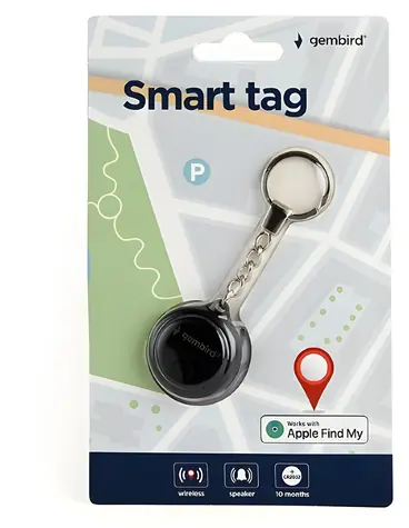 Gembird TA-TAG-01-BK černá / Bluetooth lokalizační přívěsek