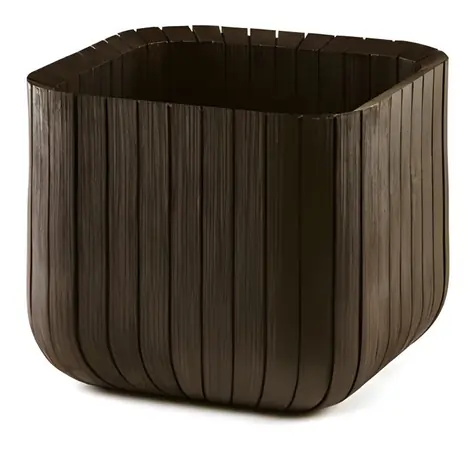 Keter Cube Planter M Whiskey hnědý / Květináč / Plast