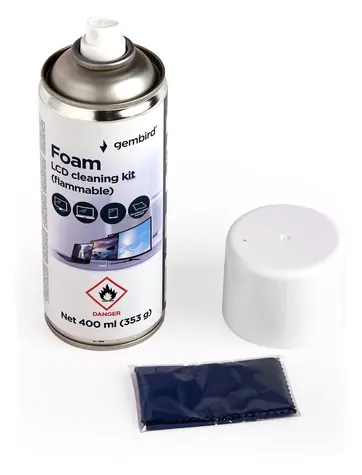 Gembird Čisticí pěna na LCD/TFT 400 ml / Čisticí prostředek / hořlavá