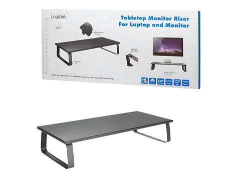 LogiLink BP0065 černá / Podstavec pro monitor / 600 mm / do 20 kg