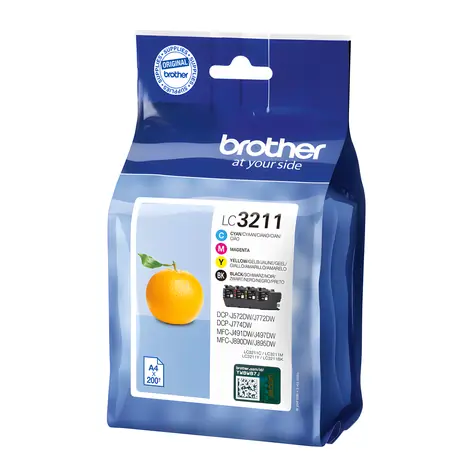 Brother LC3211VAL / Sada inkoustových náplní / BK/C/M/Y / originální / 4x 200 stran
