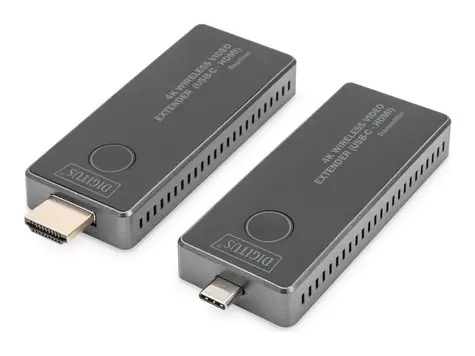 Digitus DS-55324 / Bezdrátový prodlužovač HDMI / USB-C na HDMI / 4K 30Hz / dosah 30 m
