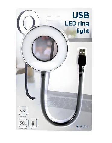 Gembird NL-LEDRING-01 / LED kroužkové světlo / USB napájení