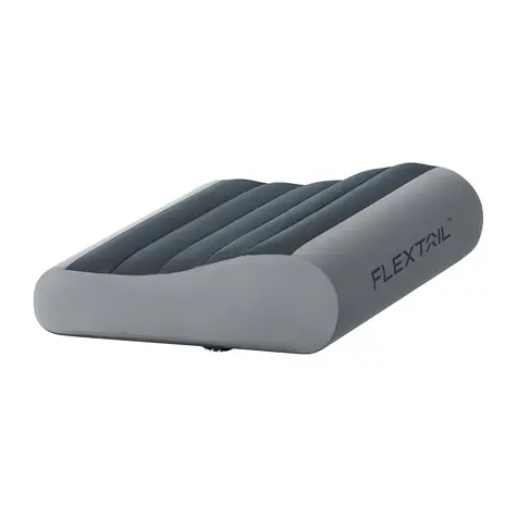 FLEXTAIL Nafukovací polštář Zero Pillow šedá / paměťová pěna / TPU vzduchová komora / 3-5 nádechů / 150 g