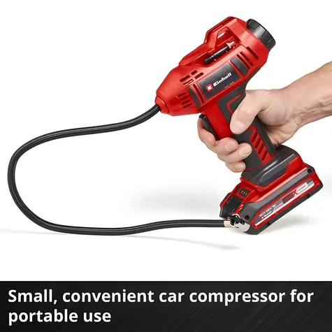 Einhell CE-CC 18 Li-Solo červená/černá / Aku kompresor / 18V / 11 bar / 12 l/min / Bez aku