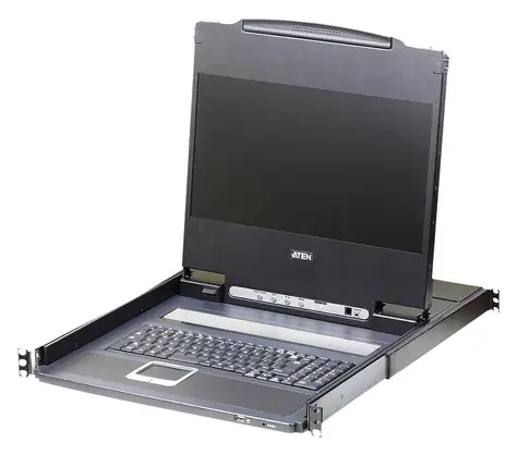 ATEN Console 17,3" LCD FullHD černá / KVM konzole / DVI/HDMI / USB / rack 19" 1U / klávesnice, touchpad