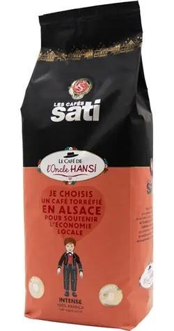 Sati Hansi Intense 1kg / Zrnková káva / 100% Arabica / tmavé pražení
