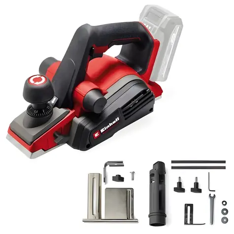 Einhell TP-PL 18/3 Li BL-Solo červená/černá / Aku hoblík / 18V / šířka 82 mm / hloubka řezu 3 mm / Bez aku