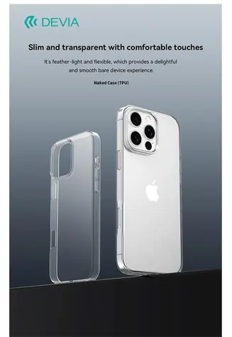 Devia Naked TPU čirá / Kryt / Apple iPhone 16 Pro Max