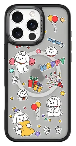 Comma Cultural Series Magnetic Happy Dog / Kryt pro Apple iPhone 16 Plus