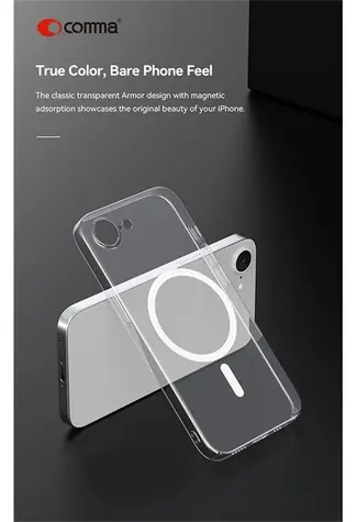 Comma Hard Jacket čirá / Kryt / Apple iPhone 16e a 17e / magnetický
