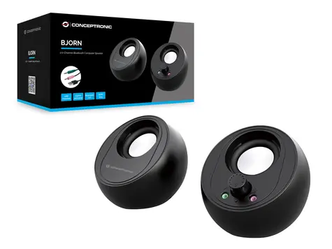 Conceptronic BJORN01B černá / PC reproduktory / 2.0 / 10 W RMS / Bluetooth 5.0 / USB