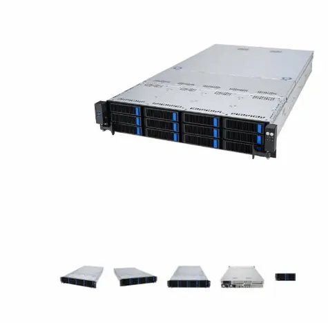 ASUS RS521A-E12-RS12U černá / Server / AMD EPYC 9005 / 1x SP5 / 24x DDR5 / 12x NVMe/SAS/SATA / 2000W / 2U