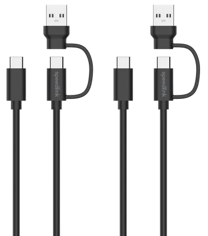 Speed Link STREAM / Sada nabíjecích kabelů / USB-C a USB-A na USB-C