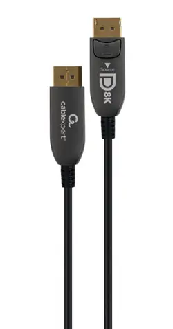 Gembird AOC Premium DisplayPort kabel 30 m černá / DisplayPort kabel / aktivní optický / 8K / Ethernet