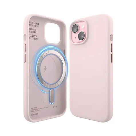 Elago Silicone Case Lovely Pink / Silikonový kryt / Apple iPhone 15 / MagSafe