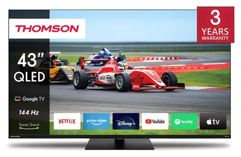 43" Thomson 43QG7C14 / QLED televize / 4K / Google TV / 144 Hz / 4x HDMI / 3x USB