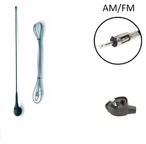 Calearo AM/FM anténa přední se svodem / Anténa / pasivní / DIN / 41 cm