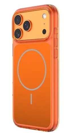 Comma Crystal Shield Magnetic Case průhledná oranžová / Kryt pro Apple iPhone 17 Pro / magnetický / průhledný