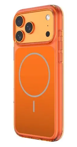 Comma Crystal Shield Magnetic Case průhledná oranžová / Kryt pro Apple iPhone 17 Pro Max / magnetický / průhledný