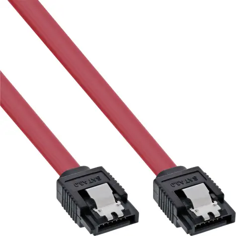 InLine SATA III kabel červená / SATA kabel / 6 Gbit/s / 0,5 m