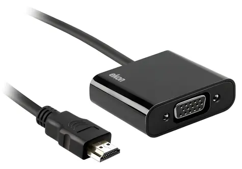 Ekon Adaptér VGA (F) - HDMI (M) černá / Redukce / 0,1 m