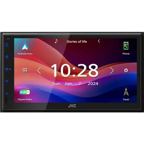 JVC KW-M695DBW / Autorádio / Apple CarPlay / Android Auto / DAB+ / Bluetooth 5.1 / 6,8" dotykový displej