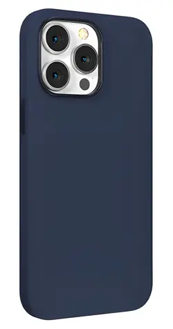 Devia Nature Series Silicone Case tmavě modrá / Kryt pro Apple iPhone 14 Pro Max / Silikonový