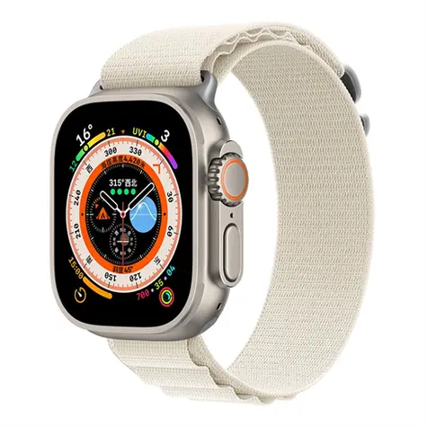 Devia Deluxe Sport5 44/45/49mm bílá / Řemínek pro Apple Watch / Nylonový / Nastavitelný