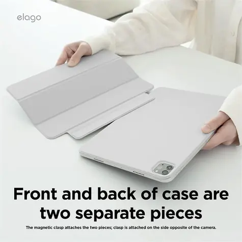 Elago Magnetic Folio Case světle šedá / Pouzdro / Apple iPad Pro 11" (M4/M5) / Magnetické