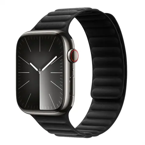 Devia Deluxe Magnetic Fiber černá / Řemínek / Apple Watch 44/45/46mm / magnetický