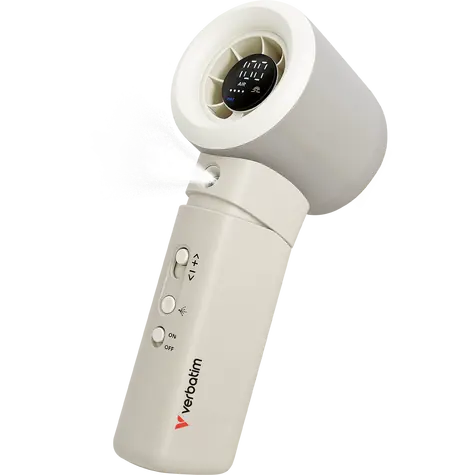 Verbatim Cool 'n' Go Aqua Breeze bílá/stříbrná / Ruční ventilátor