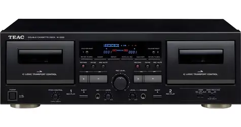 TEAC W-1200 černý / Kazetový přehrávač / 2x mechanika / USB digitalizace / Dolby B NR / Karaoke