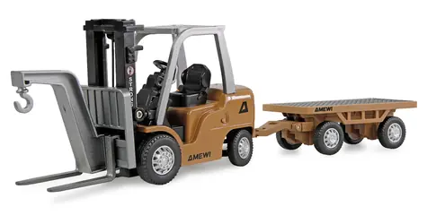 AMEWI Mini vysokozdvižný vozík s přívěsem / RC model / 1:64 / RTR / 2,4 GHz / 8 kanálů