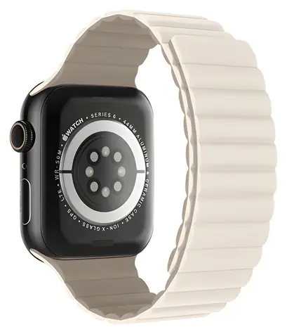 Devia Nature Silicone Magnetic Stardust White / Řemínek pro Apple Watch / 40/41/42mm