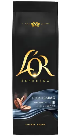 L'OR Espresso Fortissimo 500 g / Zrnková káva / Intenzita 10 / Arabica & Robusta