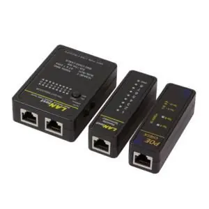 LogiLink WZ0015P černá / Tester síťových kabelů / RJ45 / RJ11 / BNC / PoE-Finder
