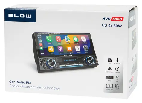 BLOW AVH-686B černá / Autorádio / Bluetooth / RDS / MP3 / USB / microSD / 6,9" displej