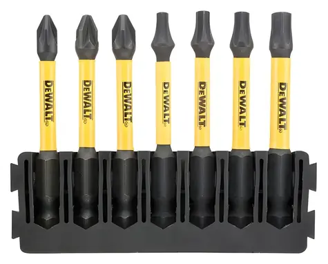 DeWalt sada prodloužených bitů PZ+T 7 ks / Sada bitů / 57 mm / PZ1, PZ2, T15, T20, T25, T30