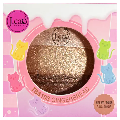 J.Cat Beauty TRIPLE CROWN Baked Shadow Gingerbread / Oční stíny / pečená formule / 3 odstíny