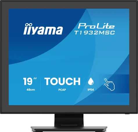 19" IIYAMA T1932MSC-B2S černá / Monitor / dotykový / IPS / SXGA / 5:4 / HDMI+DP+VGA
