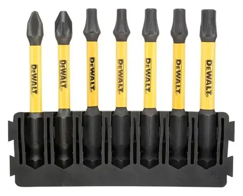 DeWalt sada prodloužených bitů 7 ks / Bity / 57 mm / PH2, PZ2, T20, T25, T30