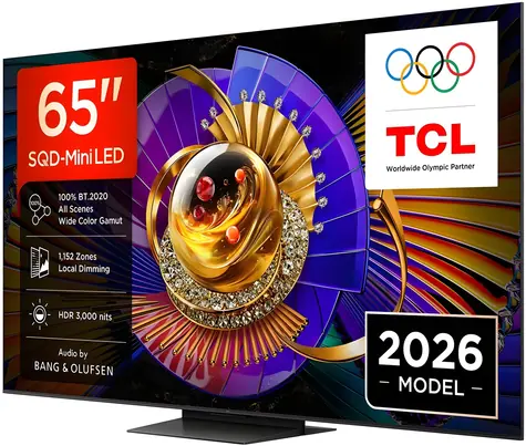 65" TCL 65C7L černá / Televize / SQD-Mini LED / 144Hz / Google TV / DVB-T2/C/S2
