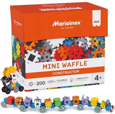 MARIOINEX Stavebnice Mini Waffle / 200 dílků / od 4 let