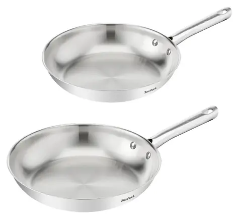 Tefal Duetto On B866S234 / Sada pánví / 2 ks / 24 a 28 cm / nerez / indukce