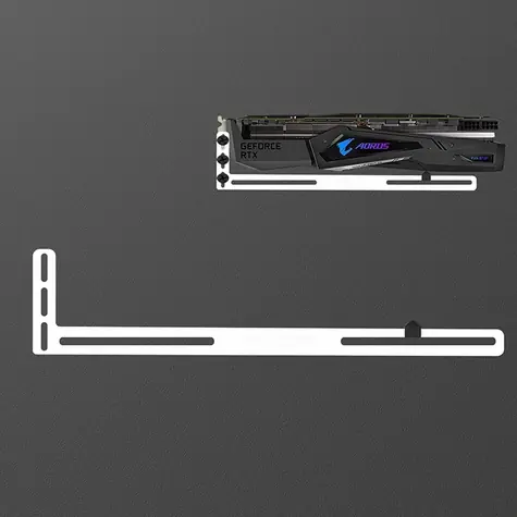 1stCOOL GPU Holder bílá / Držák grafické karty / hliníkový / 280x62 mm