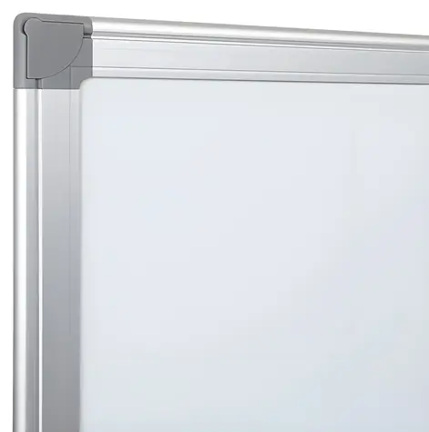 EuroSupplies Magnetická tabule 150x100 cm / hliníkový ALU rám / bílý lakovaný povrch / odkládací lišta